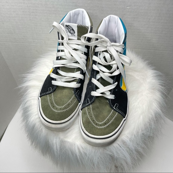 VANS SK8 Hi Top Mix Match Yellow, Green Turquoise - Picture 10 of 10